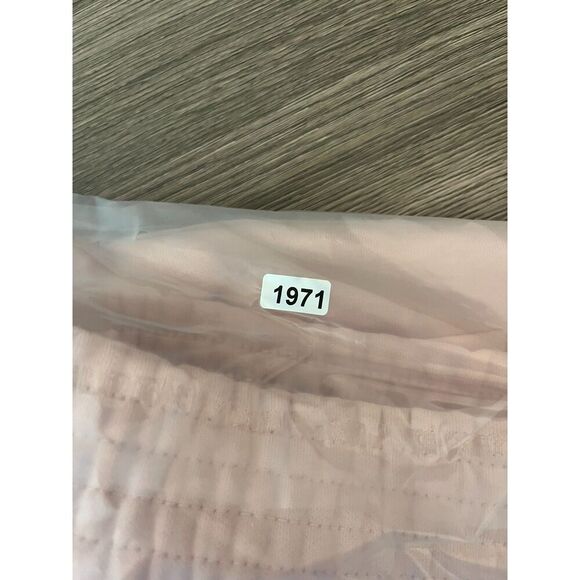 Pact Courtside Fleece Split Ankle Wide Leg Sweatpants Blush Posey Women's L NWT - Picture 9 of 9